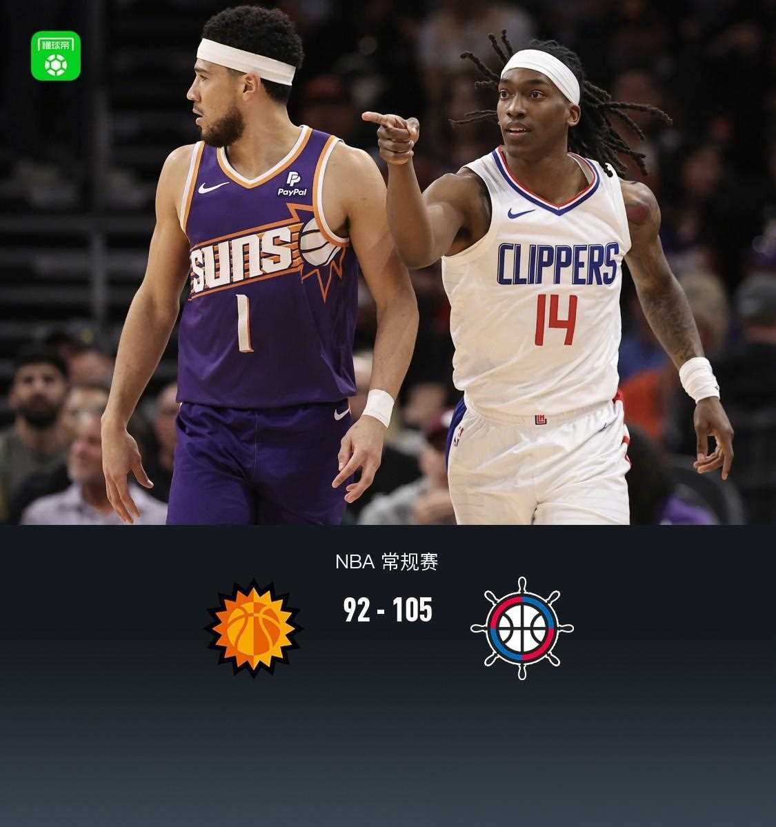 NBA比赛结果：快船队力克太阳队取得胜利